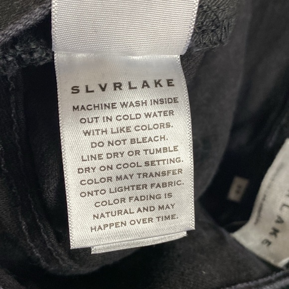SLVRLAKE Devon Relaxed Straight Jeans Size 26 black - Picture 11 of 13